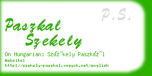 paszkal szekely business card